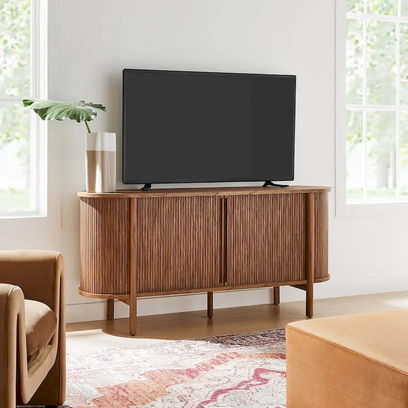 Enfilade incurvée cannelée de 160 cm
