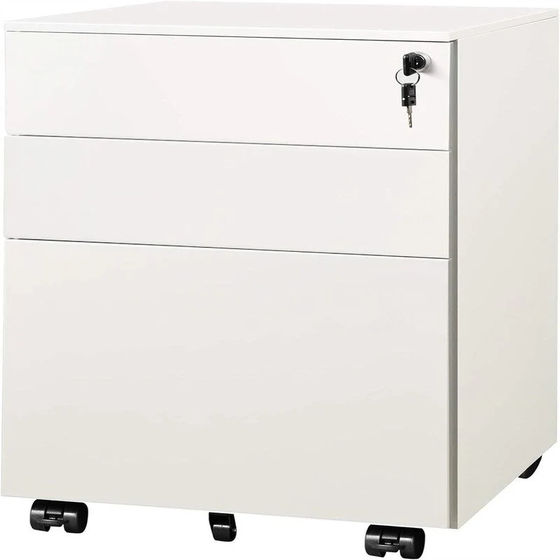 Dessous de bureau à roulettes 3 tiroirs