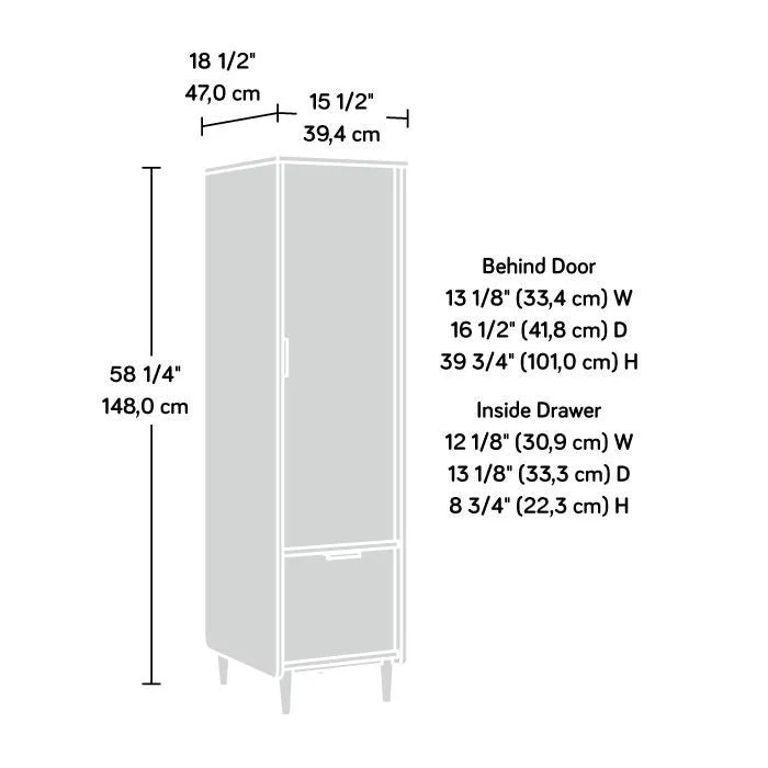 Armoire de rangement verticale avec tiroir classeur