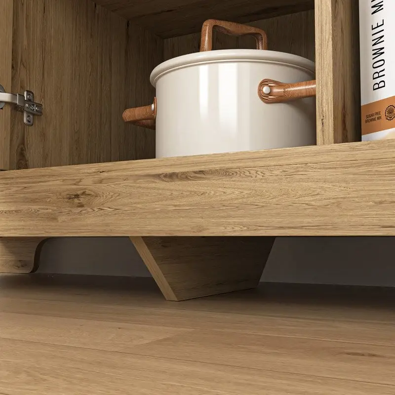 Meuble de Rangement Bar à Café Ferme Buffet avec Étagère Réglable pour Cuisine, Salle de Bain, Entrée - 3 Portes