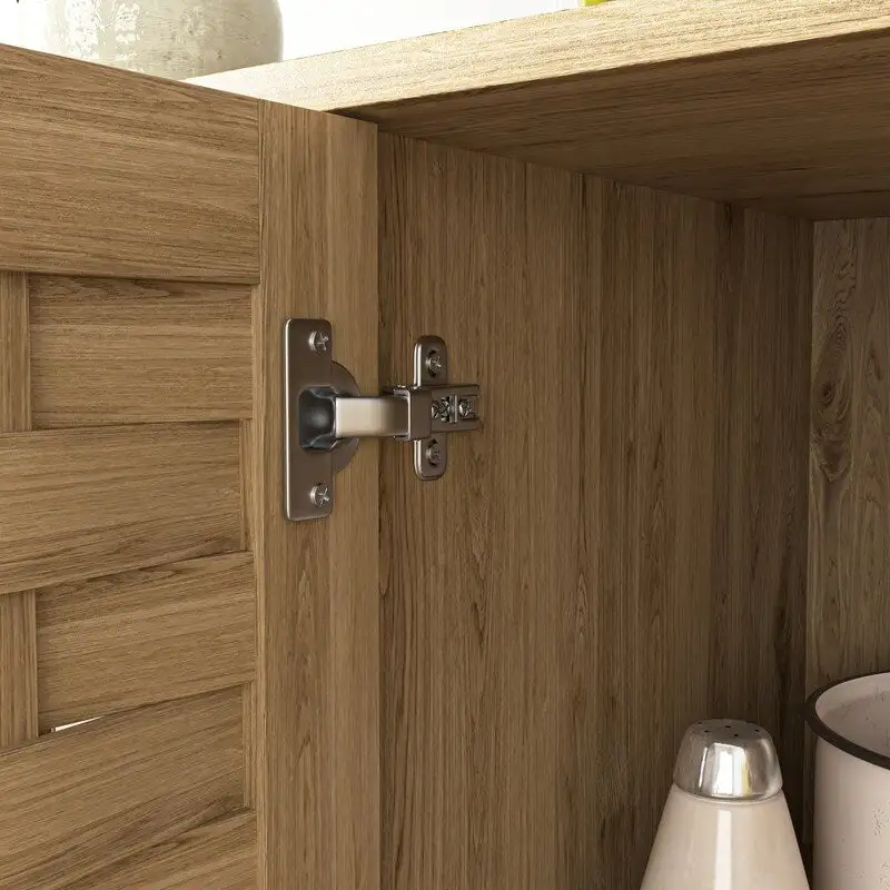 Meuble de Rangement Bar à Café Ferme Buffet avec Étagère Réglable pour Cuisine, Salle de Bain, Entrée - 3 Portes