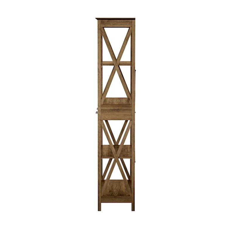 Bibliothèque de transition à quatre étagères avec 2 tiroirs