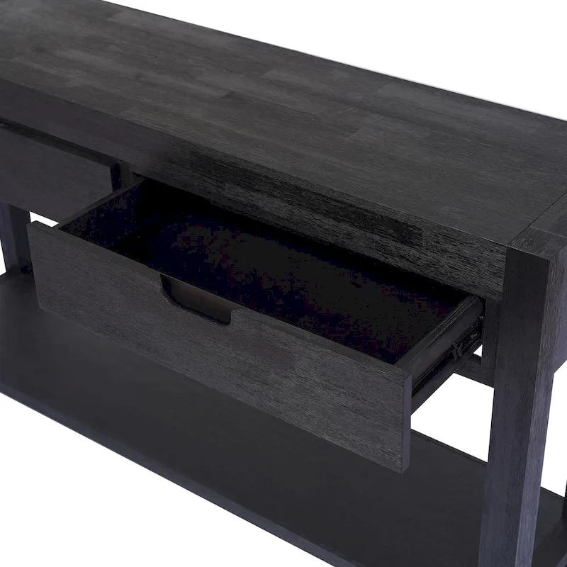 Console d'entrée pour couloir et salon avec 2 tiroirs et 1 étagère