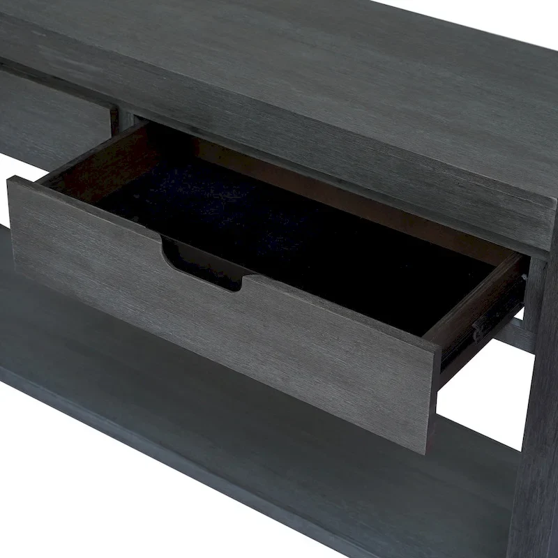 Console d'entrée pour couloir et salon avec 2 tiroirs et 1 étagère