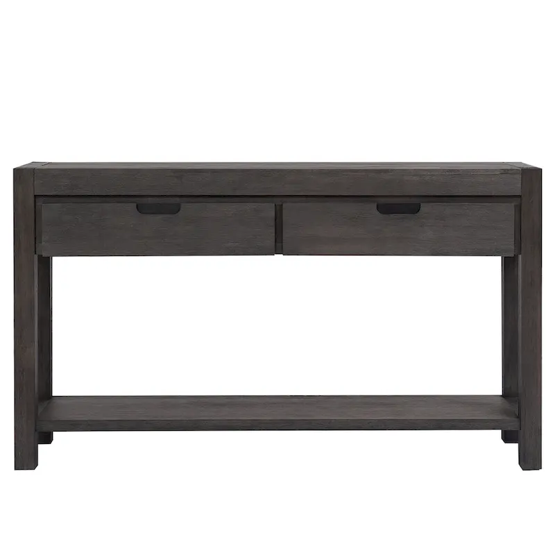 Console d'entrée pour couloir et salon avec 2 tiroirs et 1 étagère