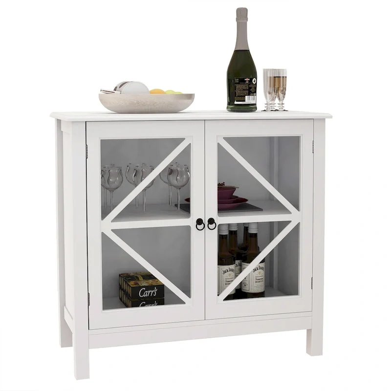 Meuble haut de cuisine avec portes vitrées doubles