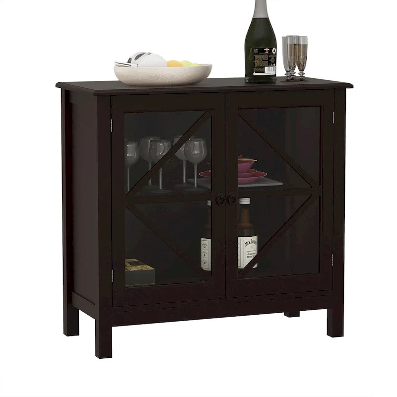 Meuble haut de cuisine avec portes vitrées doubles