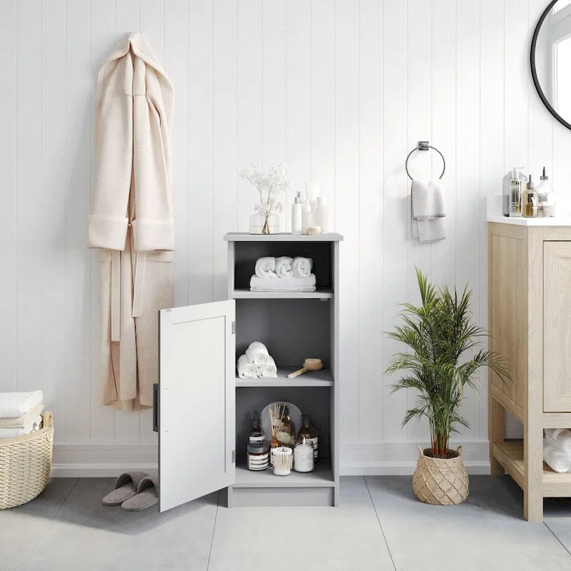 Meuble de salle de bain moderne avec porte à fermeture magnétique et 3 étagères