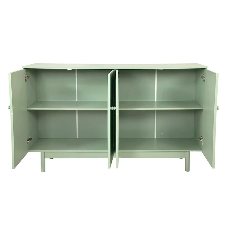 Buffets modernes et élégants, armoire de rangement sculptée à 4 portes