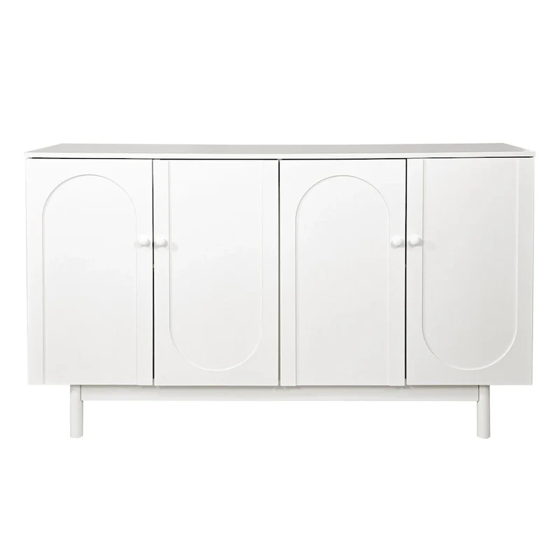Buffets modernes et élégants, armoire de rangement sculptée à 4 portes