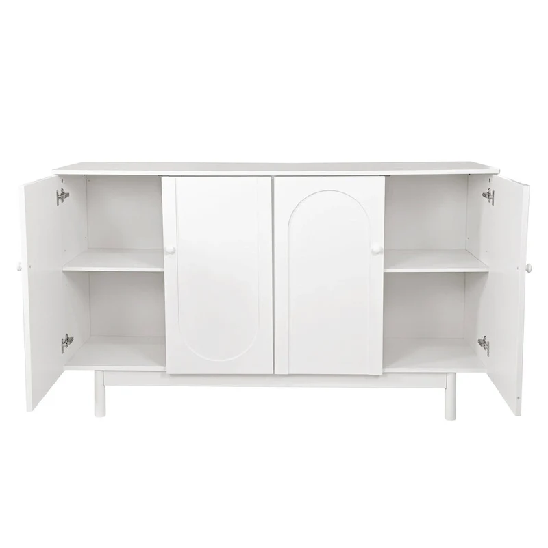 Buffets modernes et élégants, armoire de rangement sculptée à 4 portes