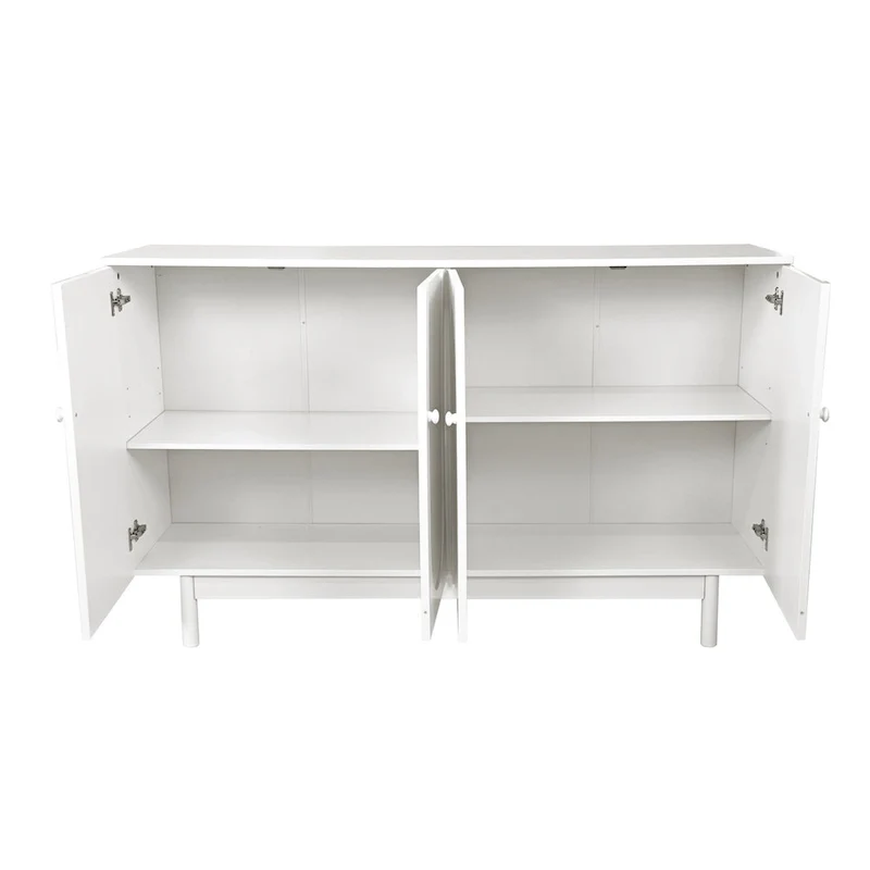 Buffets modernes et élégants, armoire de rangement sculptée à 4 portes