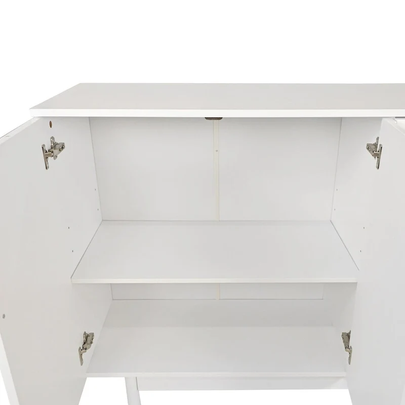 Buffets modernes et élégants, armoire de rangement sculptée à 4 portes