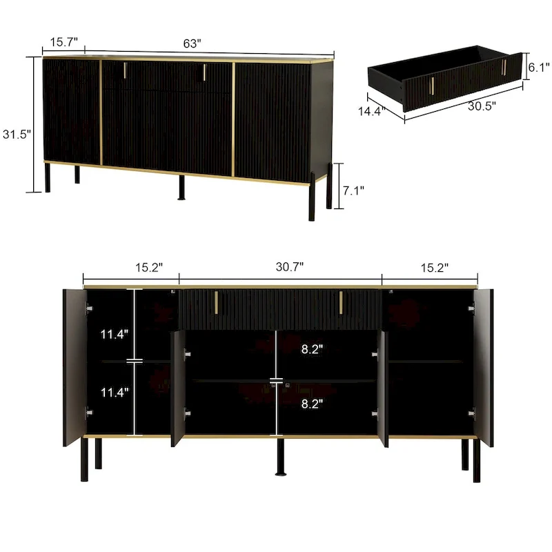 Meuble de Rangement Buffet de Cuisine