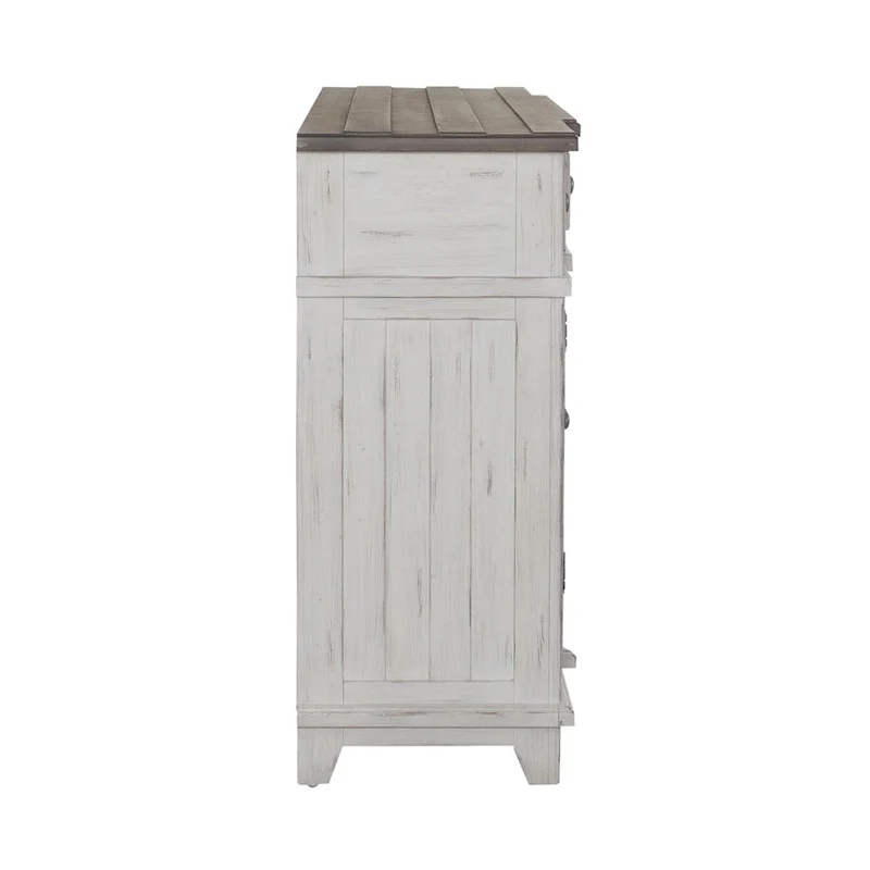 Bahut de service en blanc ou gris vieilli