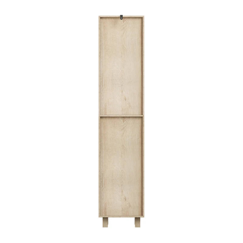 Armoire de salle de bain effet chêne rangement ouvert et porte 162,5cm VELVETSIDEBOARD