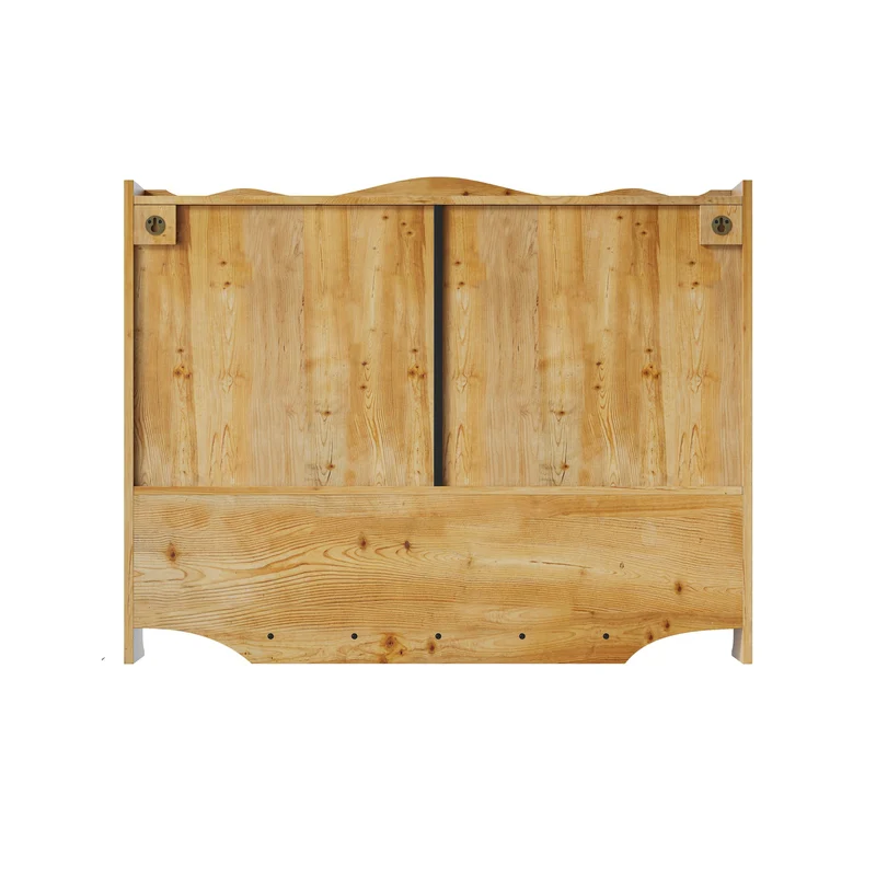 Armoires de toilette bois massif et en verre 4 portes et crochets 100x20x80cm VINTAGECABINETHOME