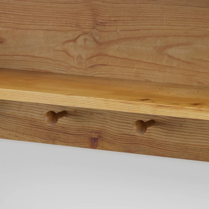 Armoires de toilette bois massif et en verre 4 portes et crochets 100x20x80cm VINTAGECABINETHOME