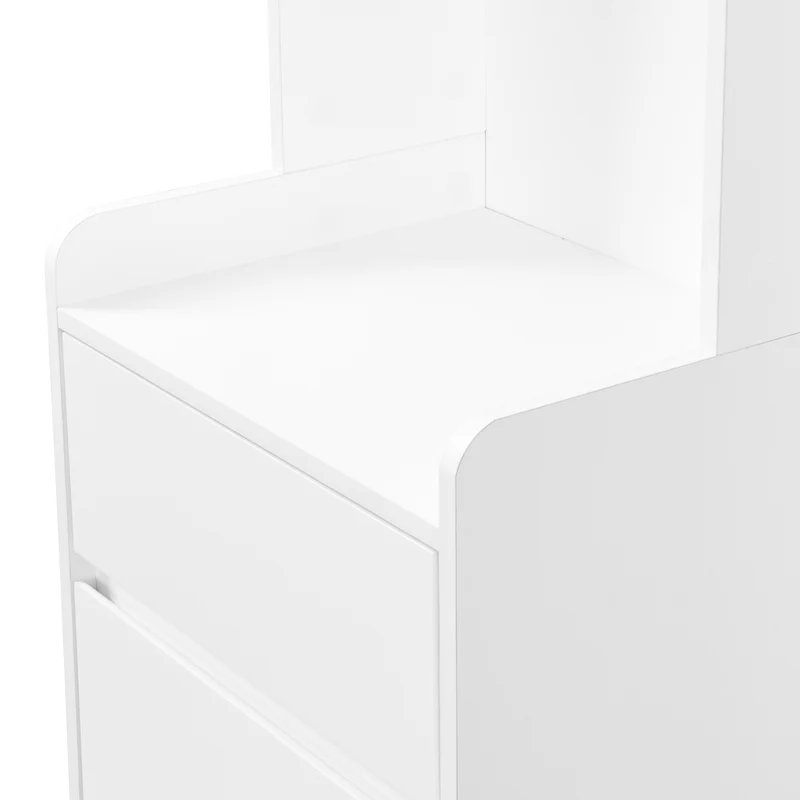 Airify Vestiaire d’entrée blanc MDF 100x35x180 cm avec banc rembourré et panneau perforé