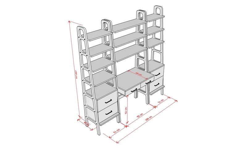 Home Office Wall Unit · Set XXIV
