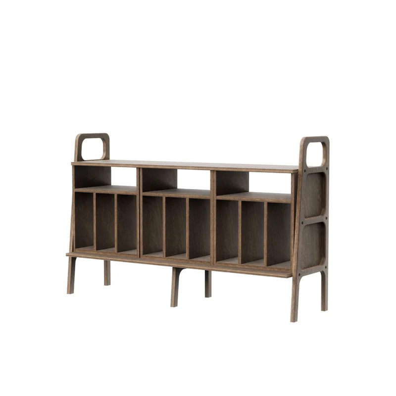 Vinyl Record Credenza · Three Vinyl Bays · 143 cm