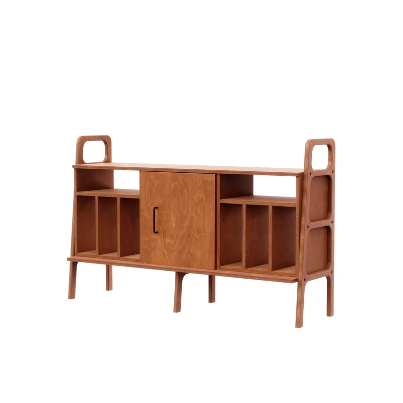 Vinyl Record Credenza · Two Vinyl Bays & Cabinet · 143 cm