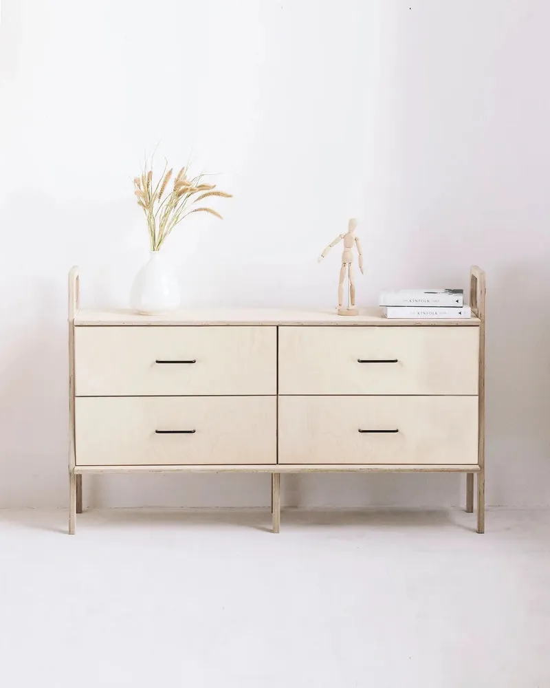 Mid-Century Credenza · All Drawers · 143 cm