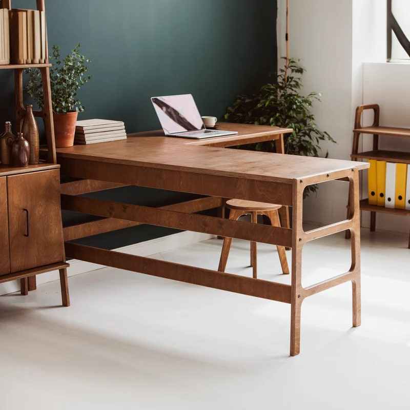 L Shape desk 208 x 173 D65