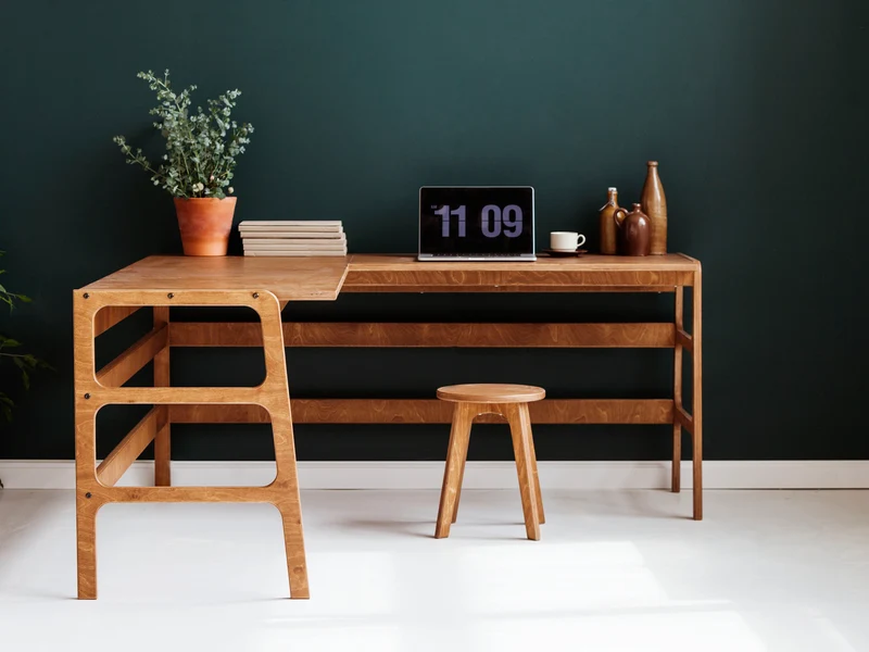 L Shape desk 208 x 173 D65