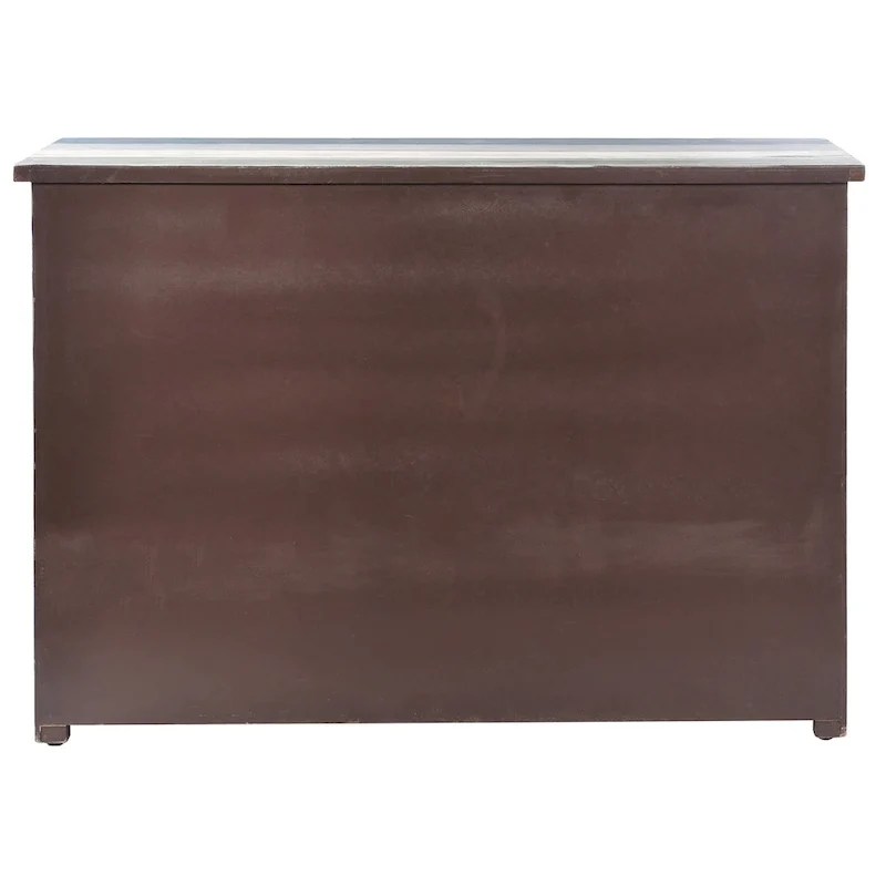 Buffet trois portes Espresso à motif chevron décalé