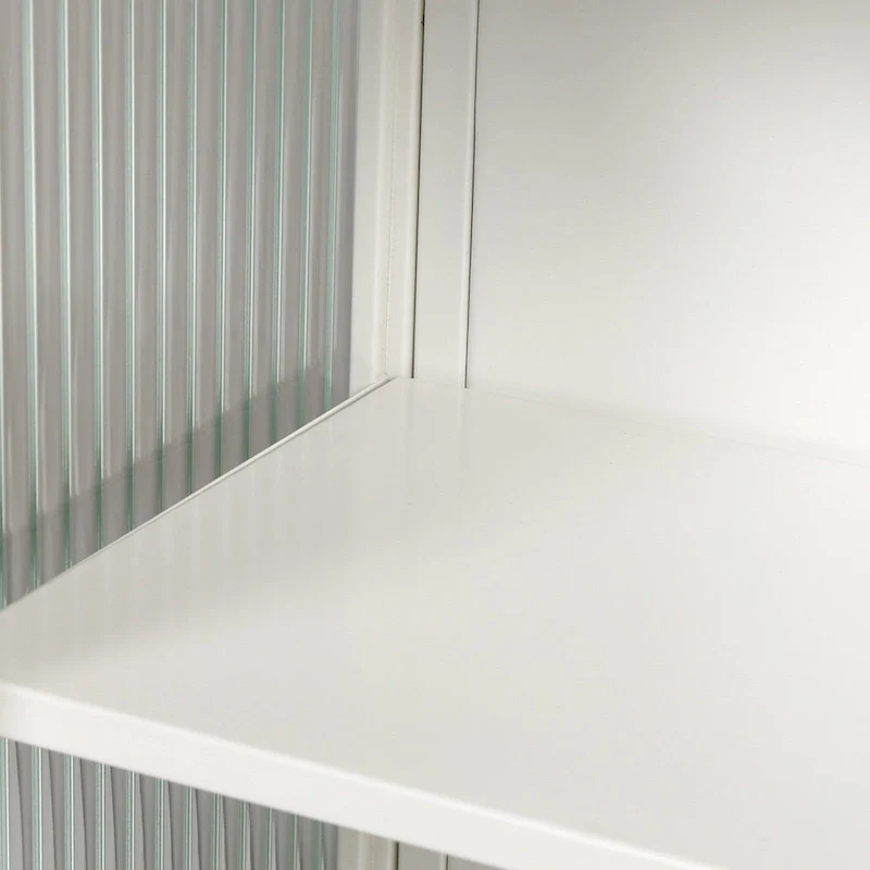 Meuble mural moderne avec portes vitrées et étagères de rangement pour entrée, salon, salle de bain