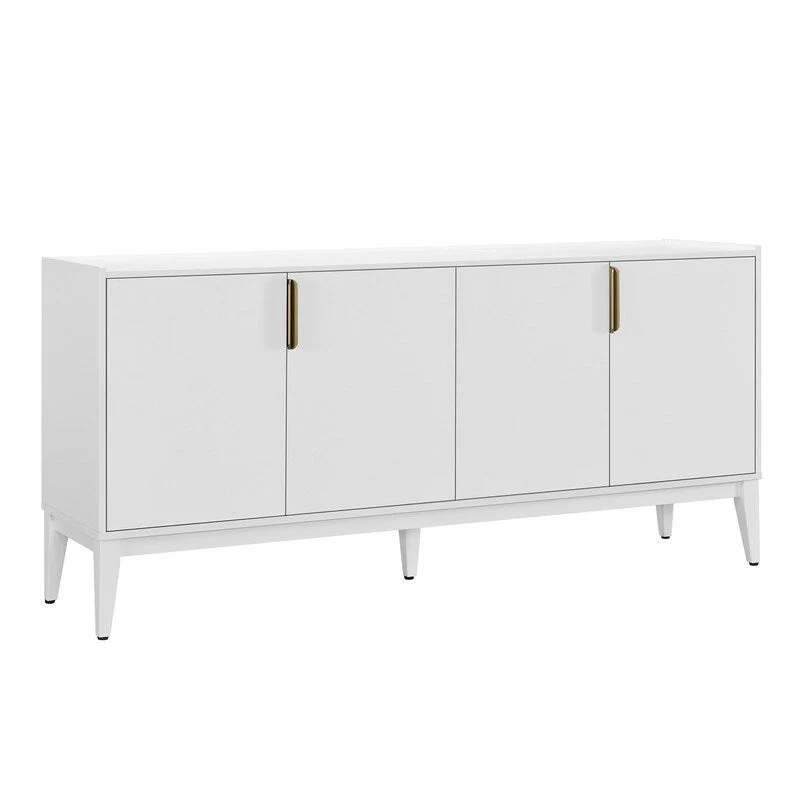 Buffet de rangement Armoire en bois avec 4 portes pour Couloir, Entrée, Salon, Chambre, Étagère réglable