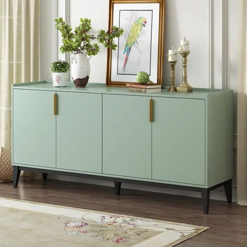 Buffet de rangement Armoire en bois avec 4 portes pour Couloir, Entrée, Salon, Chambre, Étagère réglable