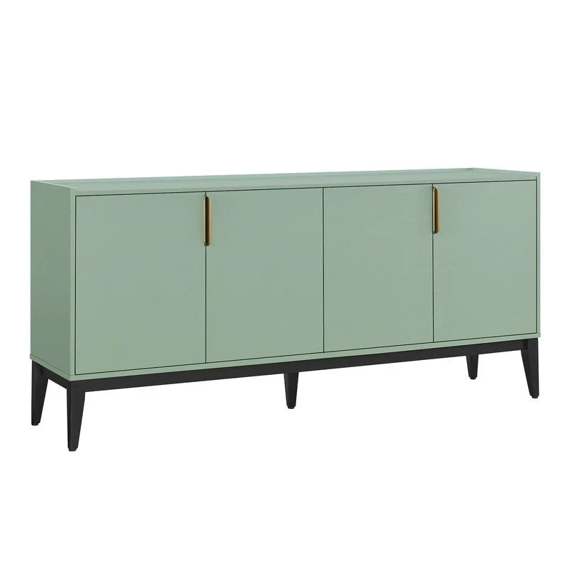 Buffet de rangement Armoire en bois avec 4 portes pour Couloir, Entrée, Salon, Chambre, Étagère réglable