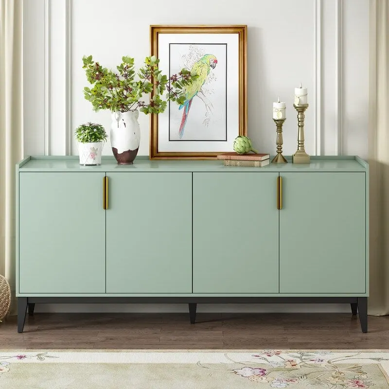 Buffet de rangement Armoire en bois avec 4 portes pour Couloir, Entrée, Salon, Chambre, Étagère réglable