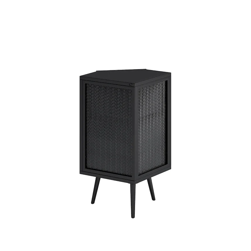 Meuble d'angle de sol en métal avec étagère réglable H 31,5 po