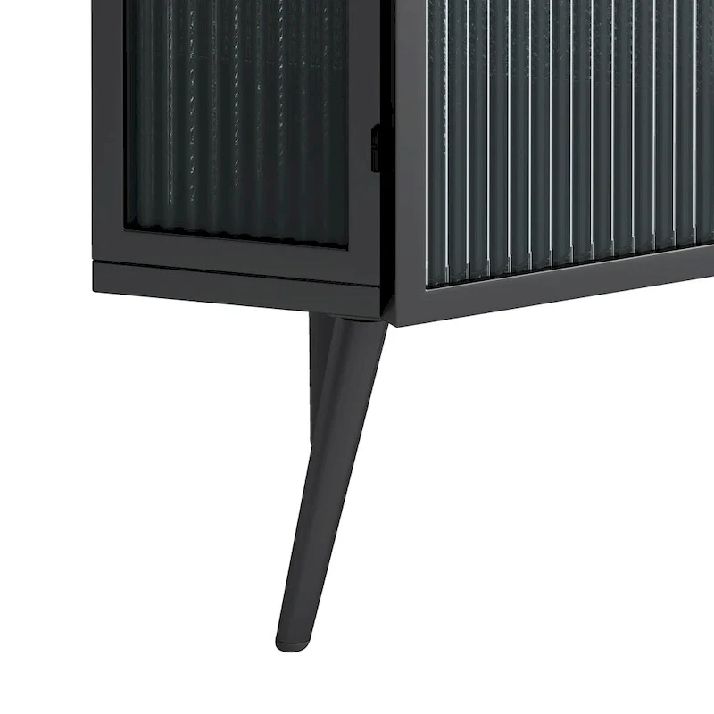 Meuble d'angle de sol en métal avec étagère réglable H 31,5 po