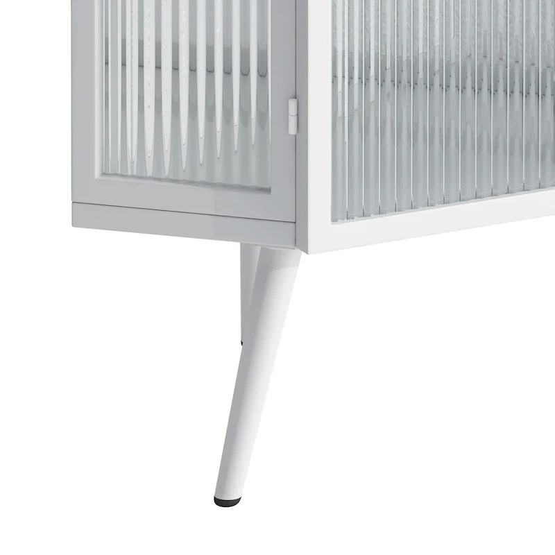 Meuble d'angle de sol en métal avec étagère réglable H 31,5 po