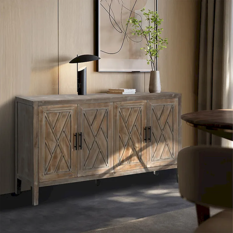 Buffet en bois à 4 portes