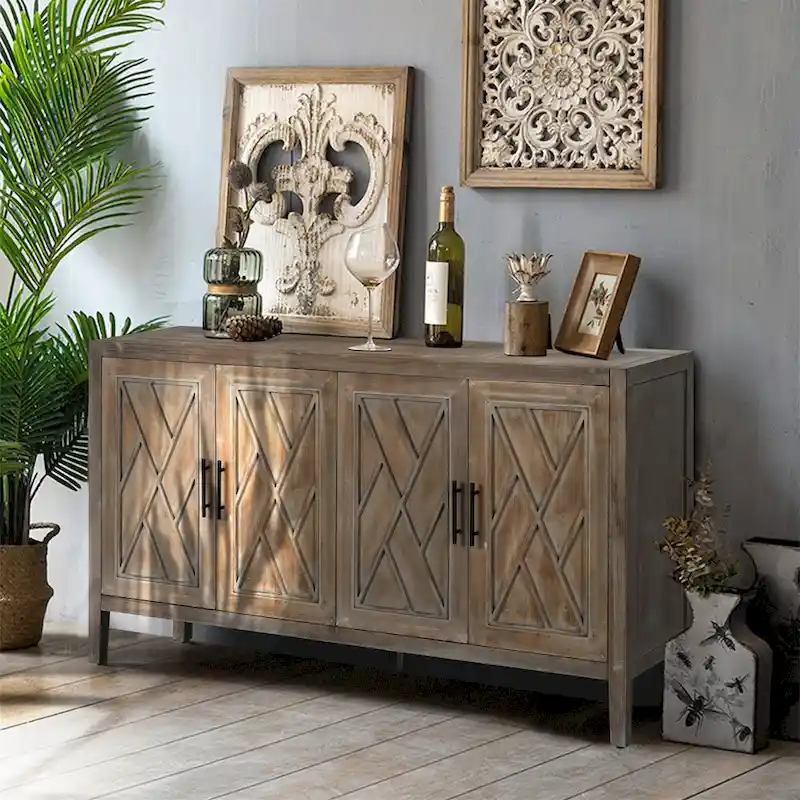 Buffet en bois à 4 portes