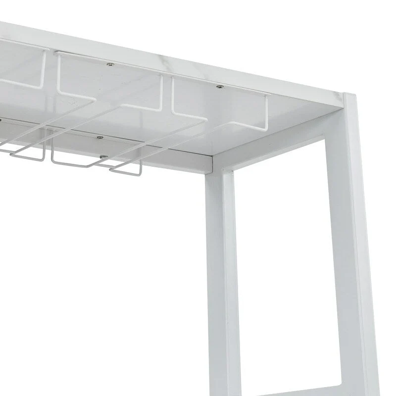 Buffet de 81 cm en bois avec casier à vin – Peut contenir jusqu'à 9 bouteilles