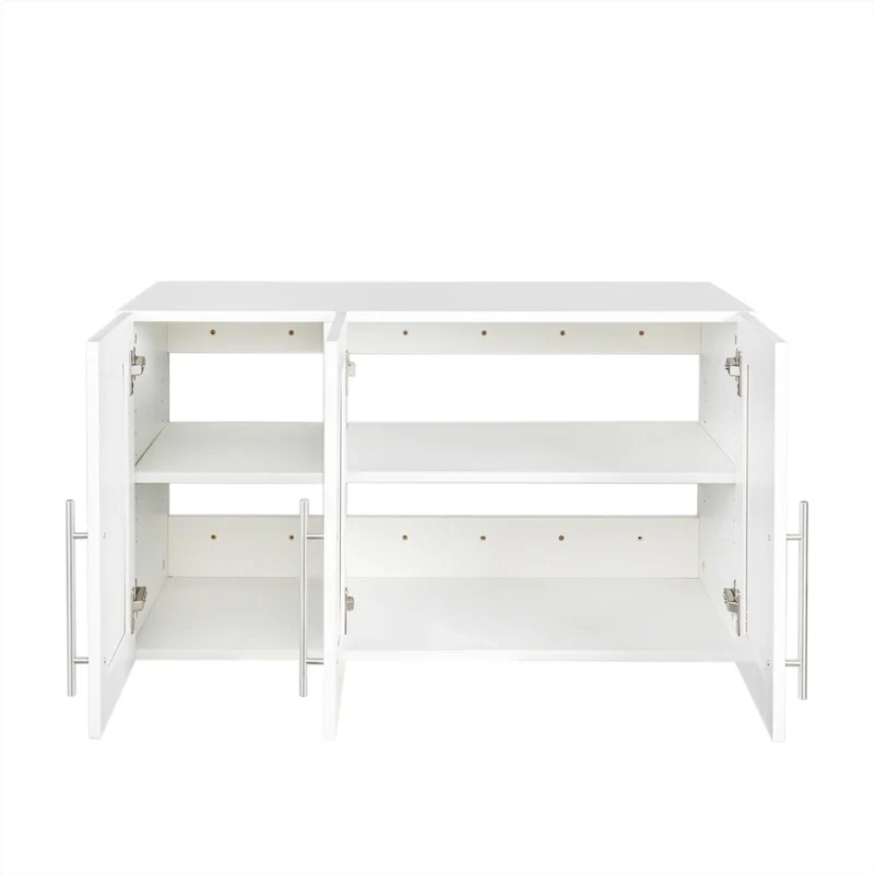 Meuble de rangement mural empilable en bois, blanc