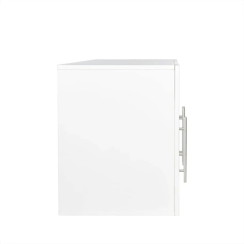 Meuble de rangement mural empilable en bois, blanc
