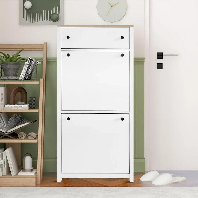 Meuble à chaussures en bois au design minimaliste moderne