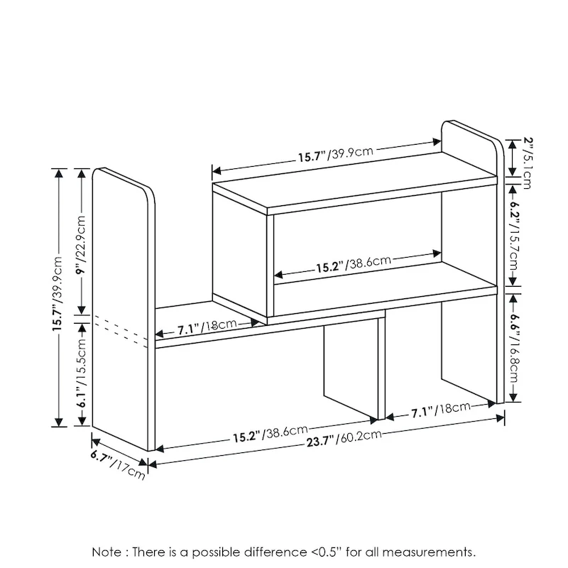 Étagère de bureau classique