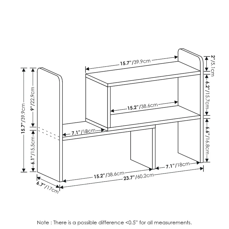Étagère de bureau classique