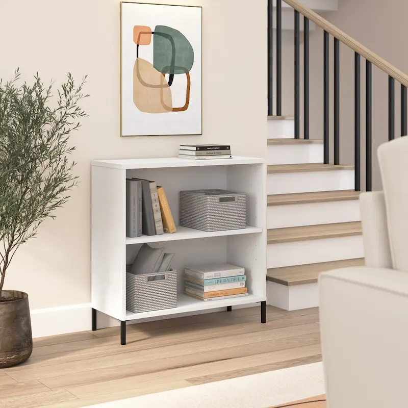 Organisateur de rangement de bibliothèque à 2 étagères
