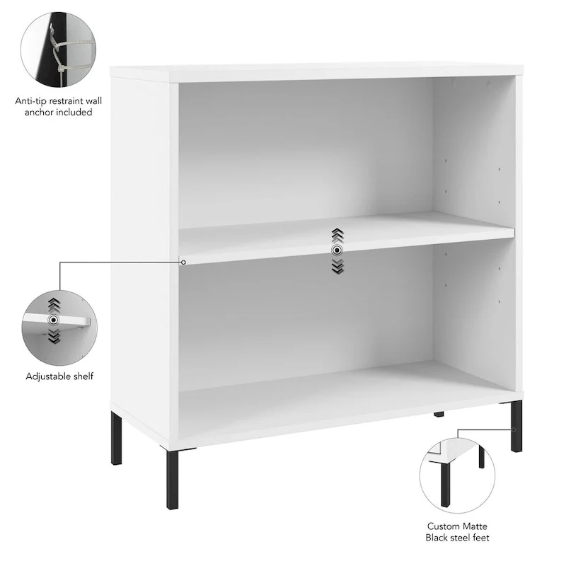 Organisateur de rangement de bibliothèque à 2 étagères