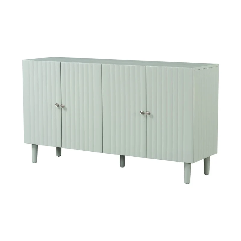 Élégant buffet quatre portes avec portes à motif ondulé