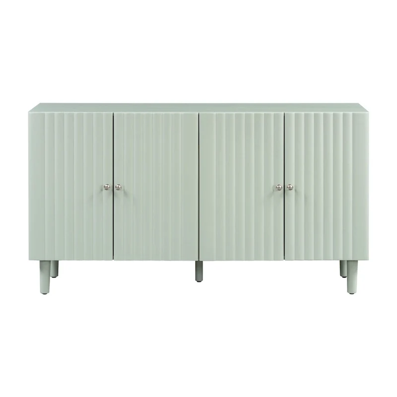 Élégant buffet quatre portes avec portes à motif ondulé